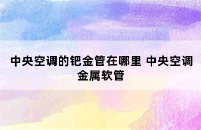 中央空调的钯金管在哪里 中央空调金属软管